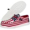 imageHey Dude Wally Patriotic Mens Shoes Slipon Loafers Comfortable ampamp LightWeightAmerican Flag
