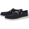imageHey Dude Wally Patriotic Mens Shoes Slipon Loafers Comfortable ampamp LightWeightNavy White
