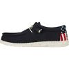 imageHey Dude Wally Patriotic Mens Shoes Slipon Loafers Comfortable ampamp LightWeightNavy White