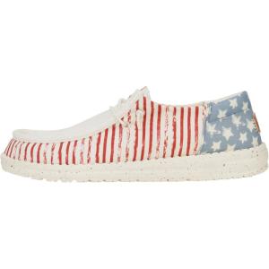 imageHEYDUDE Womens Wendy AmericanaPatriotic LoaferFunk American Flag