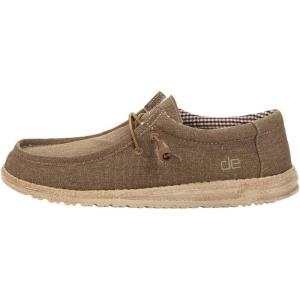 imageHEYDUDE Womens Wendy Canvas Womens Shoes Womens Slipon Loafers Comfortable ampamp LightWeightBrownBeige