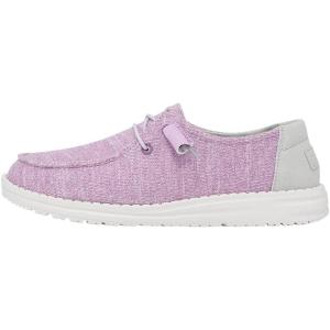 imageHEYDUDE Womens Wendy Canvas Womens Shoes Womens Slipon Loafers Comfortable ampamp LightWeightLavendar