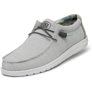 imageHEYDUDE Womens Wendy Canvas Womens Shoes Womens Slipon Loafers Comfortable ampamp LightWeightStar White