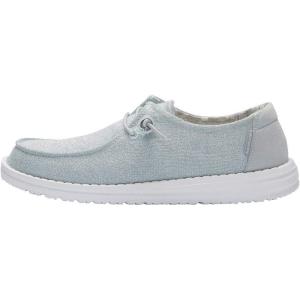 imageHEYDUDE Womens Wendy Canvas Womens Shoes Womens Slipon Loafers Comfortable ampamp LightWeightStretch Sparkling Sky Blue