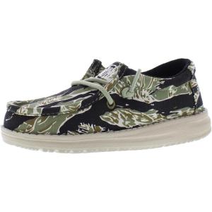 imageHEYDUDE Womens Wendy Canvas Womens Shoes Womens Slipon Loafers Comfortable ampamp LightWeightTiger Stripe Camo