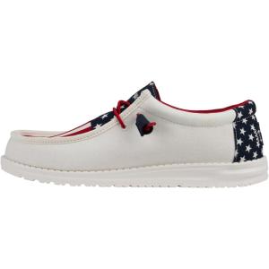 imageHey Dude Wally Patriotic Mens Shoes Slipon Loafers Comfortable ampamp LightWeightAmericana