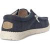imageHEYDUDE Mens Wally Break Brushed Linen Little Big Kid SlipOnNavy