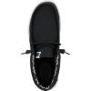 imageHEYDUDE Mens Wally Stretch Canvas Loafers  Comfortable Lightweight SlipOn Shoes for Men  Casual Walking Travel ampamp Everyday ComfortBlackWhite
