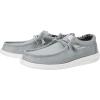 imageHEYDUDE Mens Wally Stretch Canvas Loafers  Comfortable Lightweight SlipOn Shoes for Men  Casual Walking Travel ampamp Everyday ComfortLight Grey