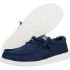 imageHEYDUDE Mens Wally Stretch Canvas Loafers  Comfortable Lightweight SlipOn Shoes for Men  Casual Walking Travel ampamp Everyday ComfortNavy
