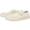 imageHEYDUDE Mens Wally Stretch Canvas Loafers  Comfortable Lightweight SlipOn Shoes for Men  Casual Walking Travel ampamp Everyday ComfortStone White