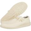 imageHEYDUDE Mens Wally Stretch Canvas Loafers  Comfortable Lightweight SlipOn Shoes for Men  Casual Walking Travel ampamp Everyday ComfortStone White