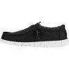 imageHEYDUDE Mens Wally Stretch Canvas Loafers  Comfortable Lightweight SlipOn Shoes for Men  Casual Walking Travel ampamp Everyday ComfortBlackWhite