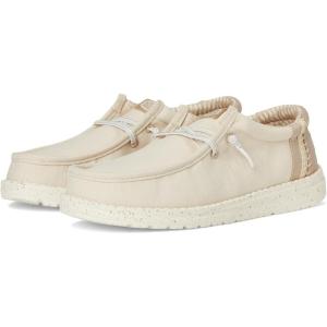 imageHEYDUDE Mens Wally Break Brushed Linen Little Big Kid SlipOnTan