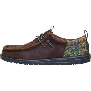 imageHEYDUDE Mens Wally Funk Realtree Edge Suede SlipOn Loafers  Lightweight Comfortable Casual ShoesMole BrownCamo