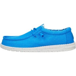 imageHEYDUDE Mens Wally Stretch Canvas Loafers  Comfortable Lightweight SlipOn Shoes for Men  Casual Walking Travel ampamp Everyday ComfortBlue