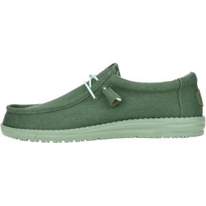 imageHEYDUDE Mens Wally Stretch Canvas Loafers  Comfortable Lightweight SlipOn Shoes for Men  Casual Walking Travel ampamp Everyday ComfortDuck GreenIceberg Green