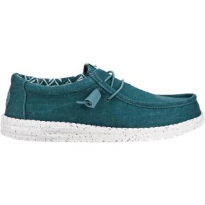 imageHEYDUDE Mens Wally Stretch Canvas Loafers  Comfortable Lightweight SlipOn Shoes for Men  Casual Walking Travel ampamp Everyday ComfortNorth Atlantic