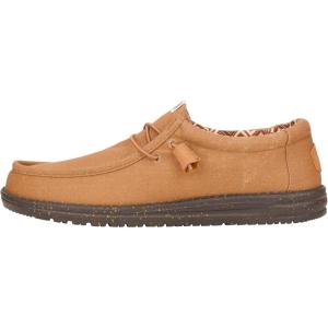imageHEYDUDE Mens Wally Stretch Canvas Loafers  Comfortable Lightweight SlipOn Shoes for Men  Casual Walking Travel ampamp Everyday ComfortNut