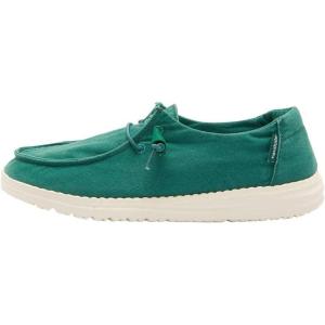 imageHEYDUDE Wendy Stretch Canvas Womens Shoes Womens Slipon Loafers Comfortable ampamp LightWeightGreen Galapagos