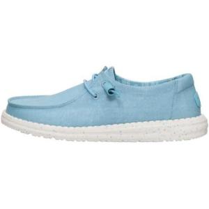 imageHEYDUDE Wendy Stretch Canvas Womens Shoes Womens Slipon Loafers Comfortable ampamp LightWeightTourmaline Blue