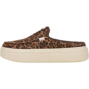 imageHEYDUDE Womens Austin Lift Platform Mule  Casual SlipOn Shoes  Lightweight Comfortable Stylish Everyday FootwearBrown Leopard