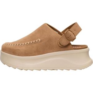 imageHEYDUDE Womens Delray Suede Platform Clog  Boho Style Elevated Casual SlipOn Shoes with Adjustable Strap  Lightweight Comfortable Suede Clogs for Women  Stylish Everyday FootwearTan