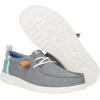imageHEYDUDE Mens Wally Craft Linen SlipOn Loafers  Lightweight Comfortable Shoes  Travel Ready Casual Walking SneakersMonument GreyFaded Denim