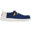 imageHEYDUDE Mens Wally Craft Linen SlipOn Loafers  Lightweight Comfortable Shoes  Travel Ready Casual Walking SneakersSargasso BlueWhite