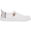 imageHEYDUDE Mens Wally Craft Linen SlipOn Loafers  Lightweight Comfortable Shoes  Travel Ready Casual Walking SneakersWhiteStone Grey