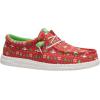 imageHEYDUDE Mens Wally Holiday SlipOn Loafers  Lightweight Comfortable Casual ShoesRedGreenMulti