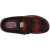 imageHEYDUDE Mens Wally Slip Cozy Plaid SlipOnRed PlaidBlack