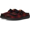 imageHEYDUDE Mens Wally Slip Cozy Plaid SlipOnRed PlaidBlack