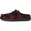 imageHEYDUDE Mens Wally Slip Cozy Plaid SlipOnRed PlaidBlack