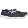 imageHEYDUDE Womens Wendy Funk Friendship Lace SlipOn Shoes  Lightweight Comfortable Loafers with Stretch LacesBlack