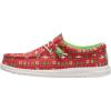 imageHEYDUDE Mens Wally Holiday SlipOn Loafers  Lightweight Comfortable Casual ShoesRedGreenMulti