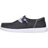 imageHEYDUDE Womens Wendy Funk Friendship Lace SlipOn Shoes  Lightweight Comfortable Loafers with Stretch LacesBlack