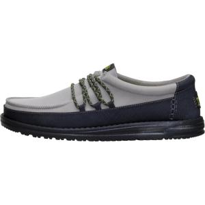 imageHEYDUDE Mens Wally Guard SlipOn Loafers  Water Repellent Casual Shoes for Men  EasyOn Travel Ready FootwearBlackMoon Grey