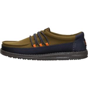 imageHEYDUDE Mens Wally Guard SlipOn Loafers  Water Repellent Casual Shoes for Men  EasyOn Travel Ready FootwearDark OliveMulti