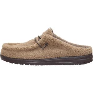 imageHEYDUDE Mens Wally Slip Sherpa SlipOn Mules  Lightweight Comfortable Shoes for Travel ampamp Casual WearTimber Wolf