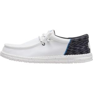 imageHEYDUDE Wally Mens Funk Jersey Jacquard  Lightweight Mens SlipOn Loafers  Comfortable Walking Shoes for Everyday WearWhiteMulti