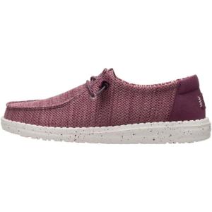 imageHEYDUDE Wendy Stretch Sox Womens Shoes Womens Slipon Loafers Comfortable ampamp LightWeightBurgundy