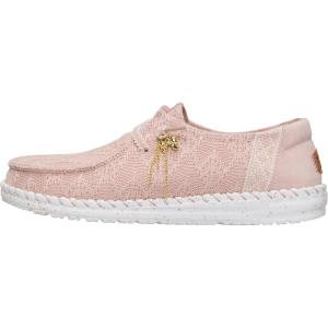 imageHEYDUDE Womens Wendy Boho Knit  Womens Lightweight Casual SlipOn Loafers  Comfortable Everyday ShoesRose Dust