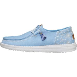 imageHEYDUDE Womens Wendy Funk Embroidered Floral SlipOn Loafers  Lightweight Comfortable EasyOn Casual ShoesBlue