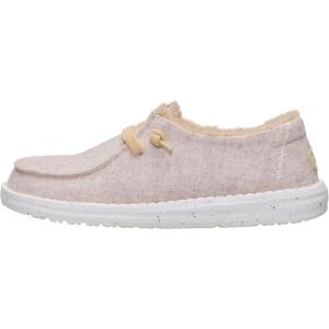 imageHEYDUDE Womens Wendy Wool Cozy SlipOn Loafers  Comfortable Lightweight Shoes with Sherpa Lining for All Day ComfortOatmeal