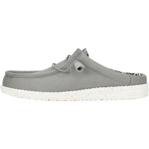 imageHEYDUDE Mens Wally Slip Stretch Canvas  Mens Shoes  Men Slipon Loafers  Comfortable ampamp LightWeightGrey