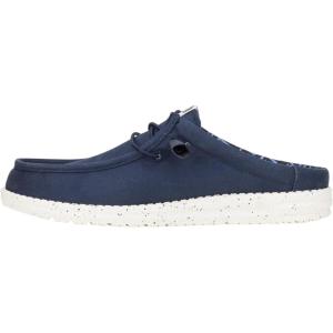 imageHEYDUDE Mens Wally Slip Stretch Canvas  Mens Shoes  Men Slipon Loafers  Comfortable ampamp LightWeightNavy