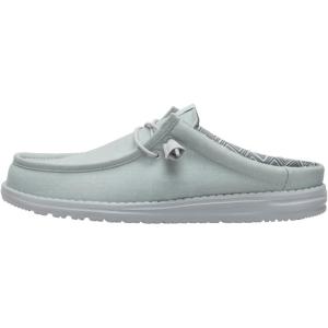 imageHEYDUDE Mens Wally Slip Stretch Canvas  Mens Shoes  Men Slipon Loafers  Comfortable ampamp LightWeightPuritan Grey