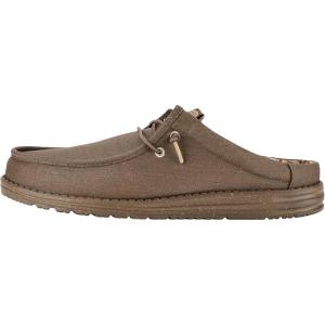 imageHEYDUDE Mens Wally Slip Stretch Canvas  Mens Shoes  Men Slipon Loafers  Comfortable ampamp LightWeightWalnut