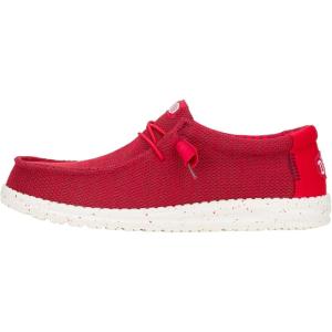 imageHey Dude Mens Wally Stretch Sox SlipOn Loafer ShoeRed